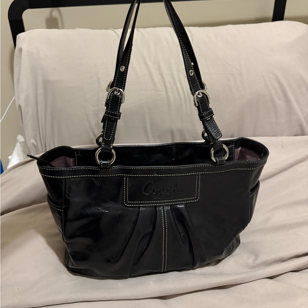 Vintage Coach Patent Leather Mini Tote